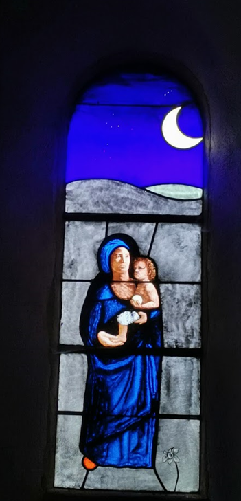 Vitrail Bleu — Transept Nord, Église de Boult-aux-Bois